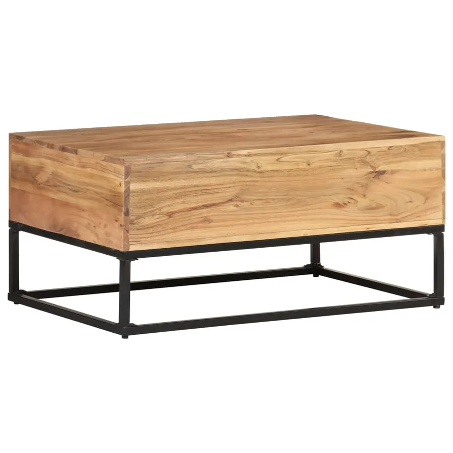 Table basse 90x60x40 cm Bois d'acacia massif - 4