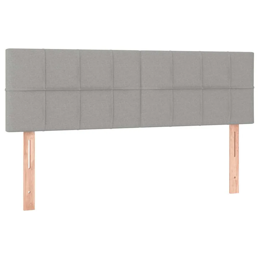 Sommier à lattes de lit avec matelas Gris clair 140x190cm Tissu - 6