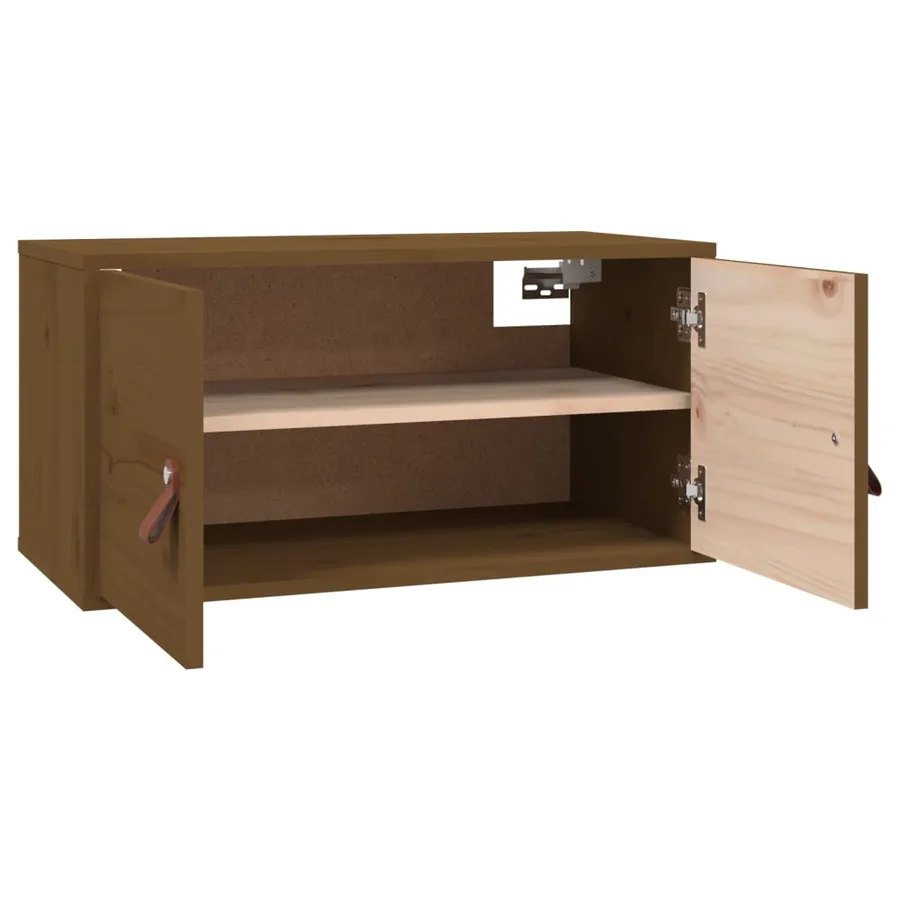 Armoire murale Marron miel 60x30x30 cm Bois de pin massif - 5