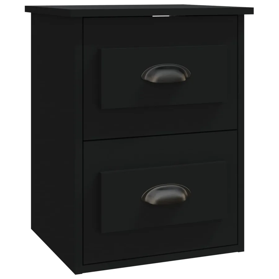 Tables de chevet murales 2 pcs noir 41,5x36x53 cm - 7