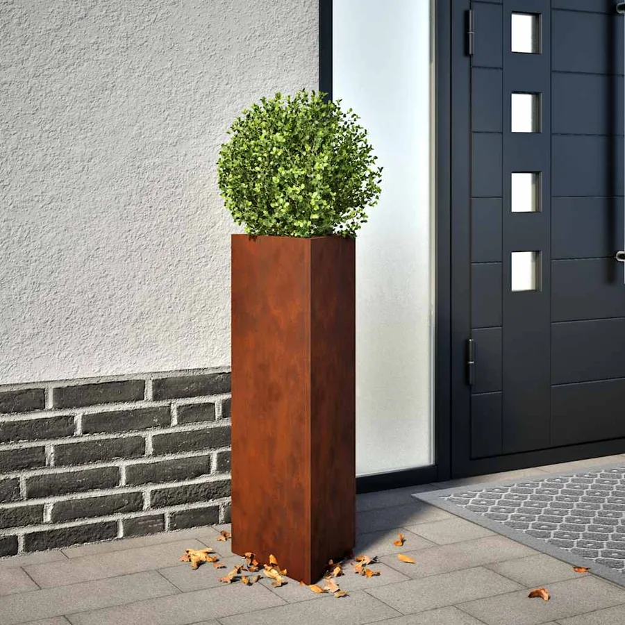 Jardinière 30x26x75 cm acier corten