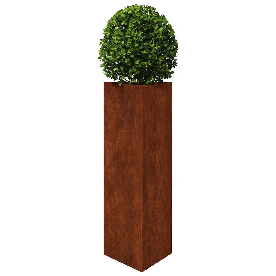 Jardinière 30x26x75 cm acier corten - 3