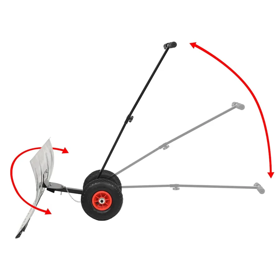 Chasse-neige manuel avec roues 100 x 44 cm - 3