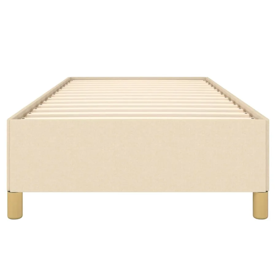 Cadre de lit sans matelas crème 80x200 cm tissu - 5