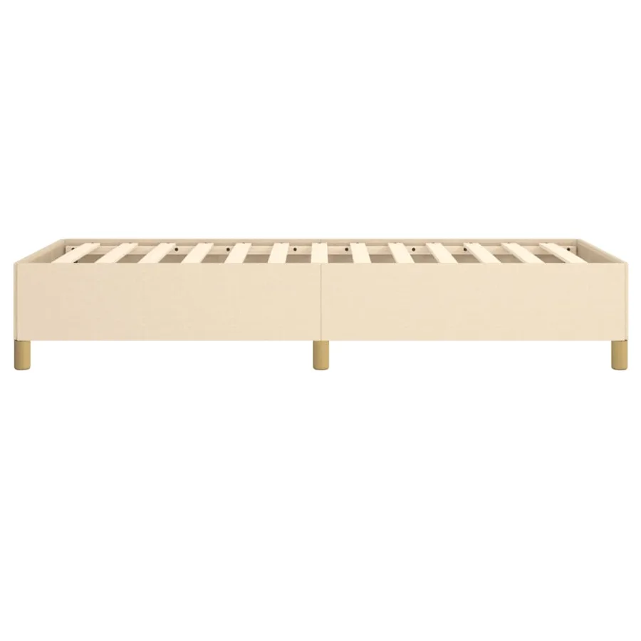 Cadre de lit sans matelas crème 80x200 cm tissu - 6
