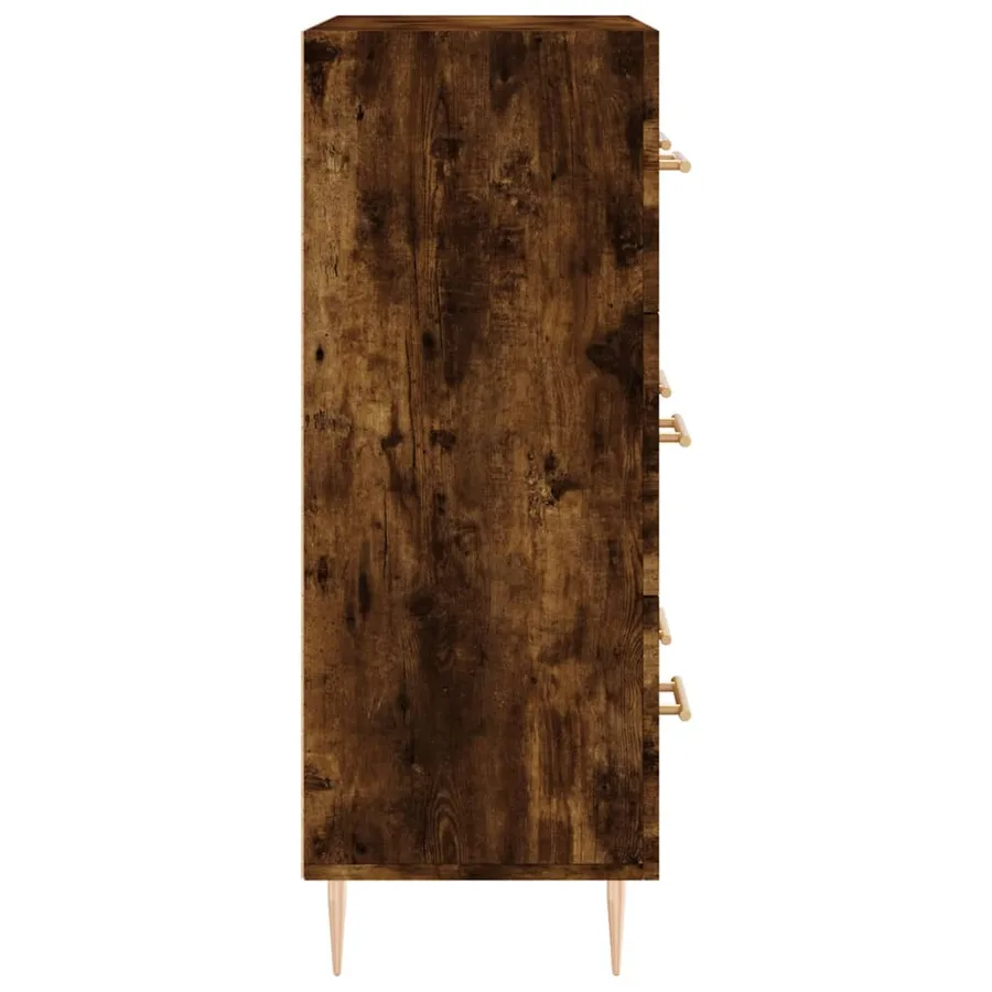 Buffet chêne fumé 69,5x34x90 cm bois d'ingénierie - 7