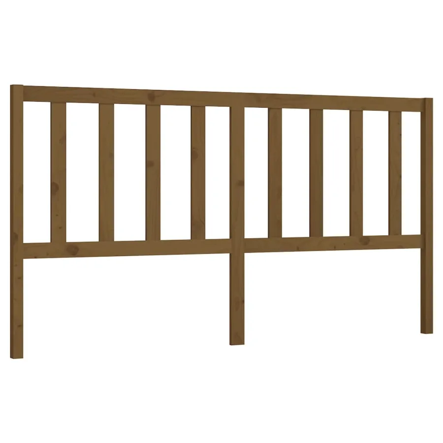 Tête de lit Marron miel 186x4x100 cm Bois massif de pin - 2