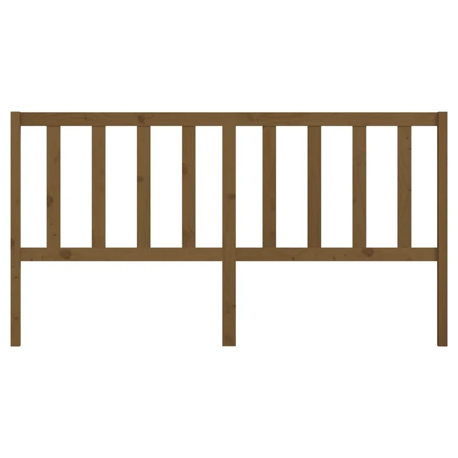 Tête de lit Marron miel 186x4x100 cm Bois massif de pin - 4