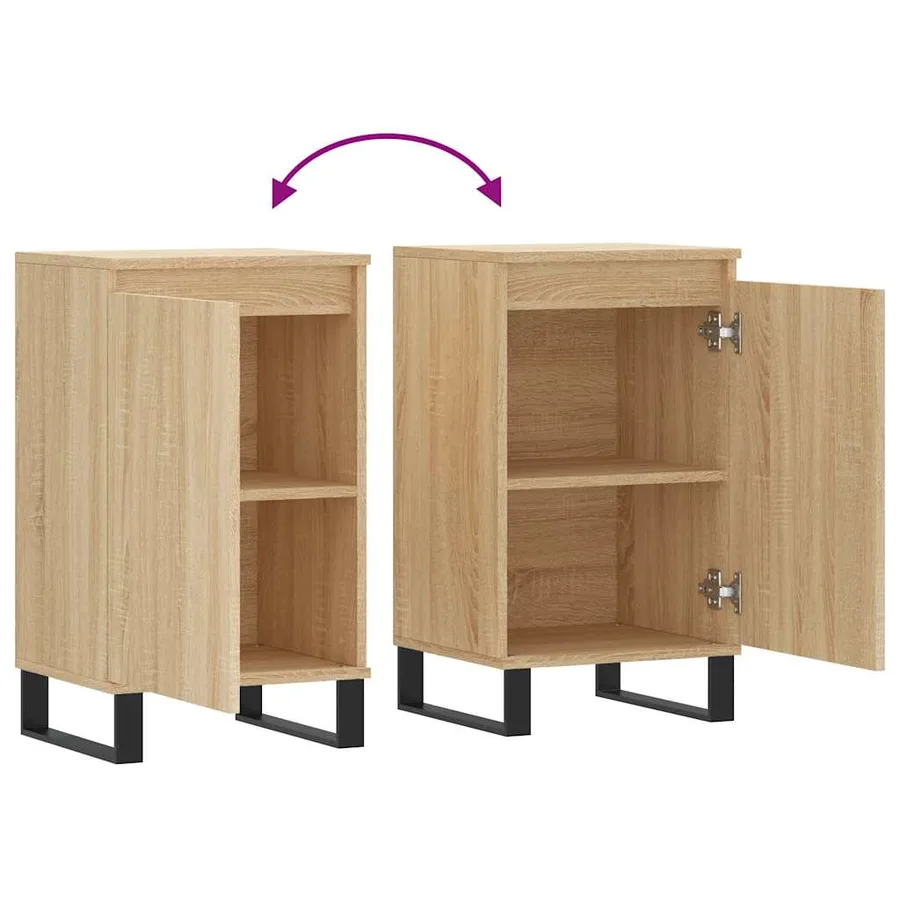 Buffet chêne sonoma 40x35x70 cm bois d'ingénierie - 8