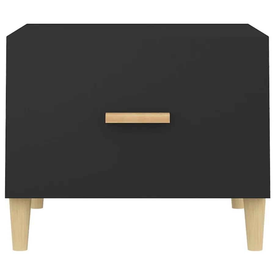 Table basse Noir 50x50x40 cm Bois d'ingénierie - 6