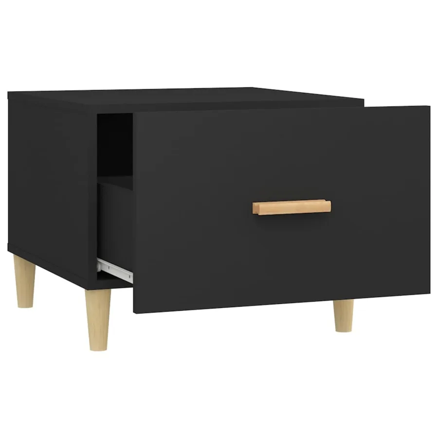 Table basse Noir 50x50x40 cm Bois d'ingénierie - 7