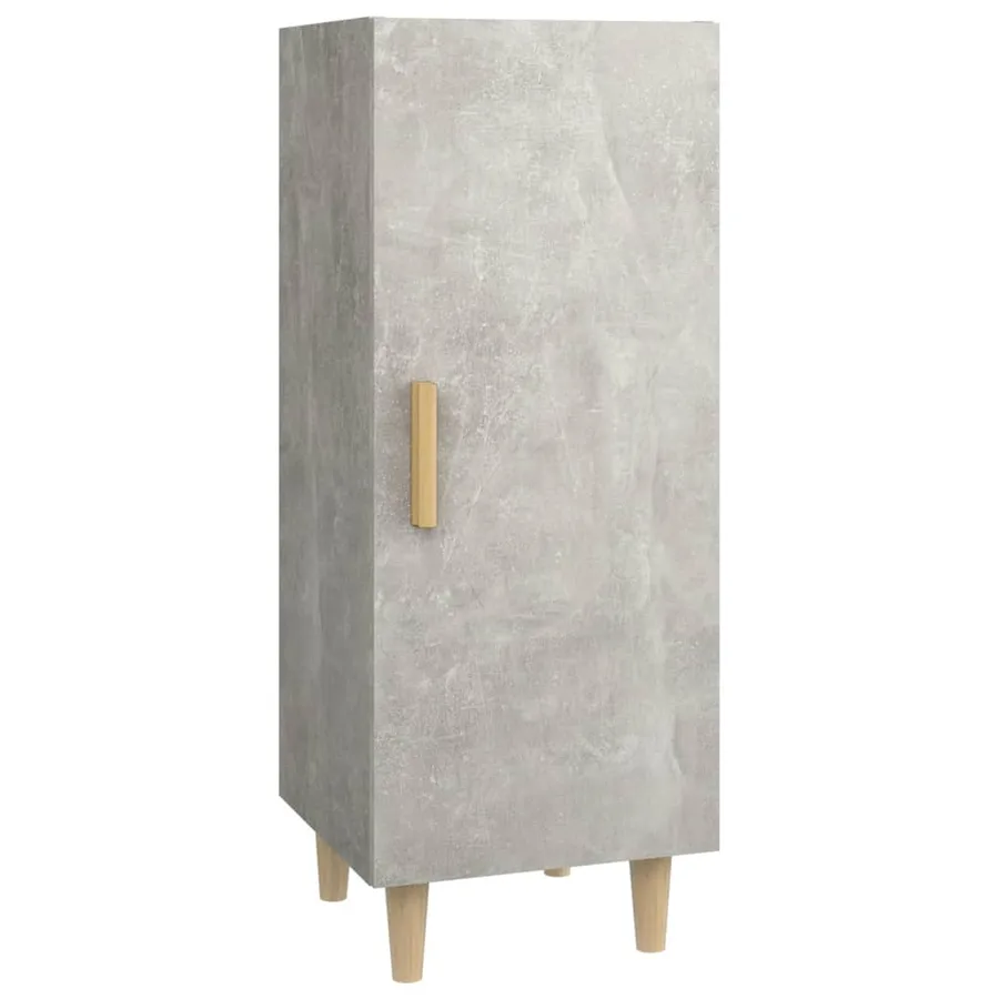 Buffet Gris béton 34,5x34x90 cm Bois d'ingénierie - 2