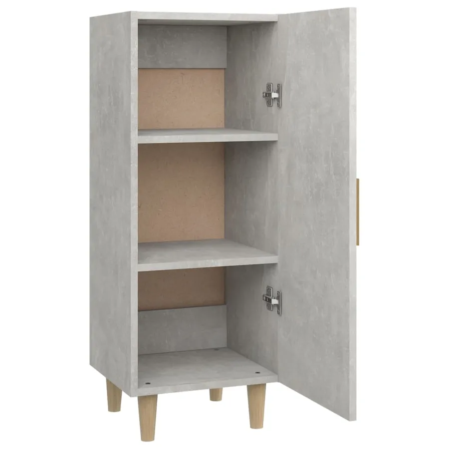 Buffet Gris béton 34,5x34x90 cm Bois d'ingénierie - 7