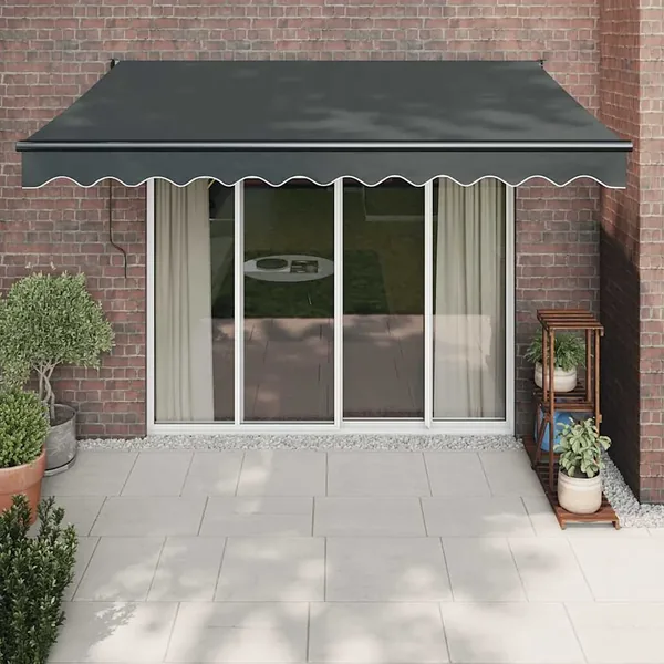 Auvent rétractable automatique anthracite 3,5x2,5 m