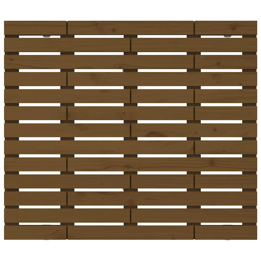 Tête de lit murale Marron miel 96x3x91,5 cm Bois massif de pin - 4