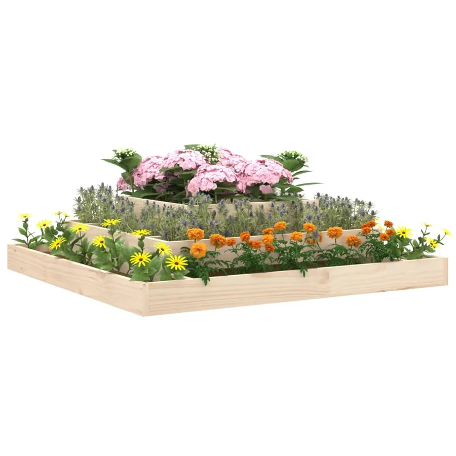 Jardinière 110x110x27 cm Bois massif de pin - 3