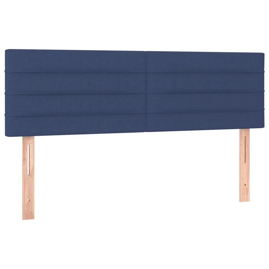 Sommier à lattes de lit avec matelas Bleu 140x200 cm Tissu - 6