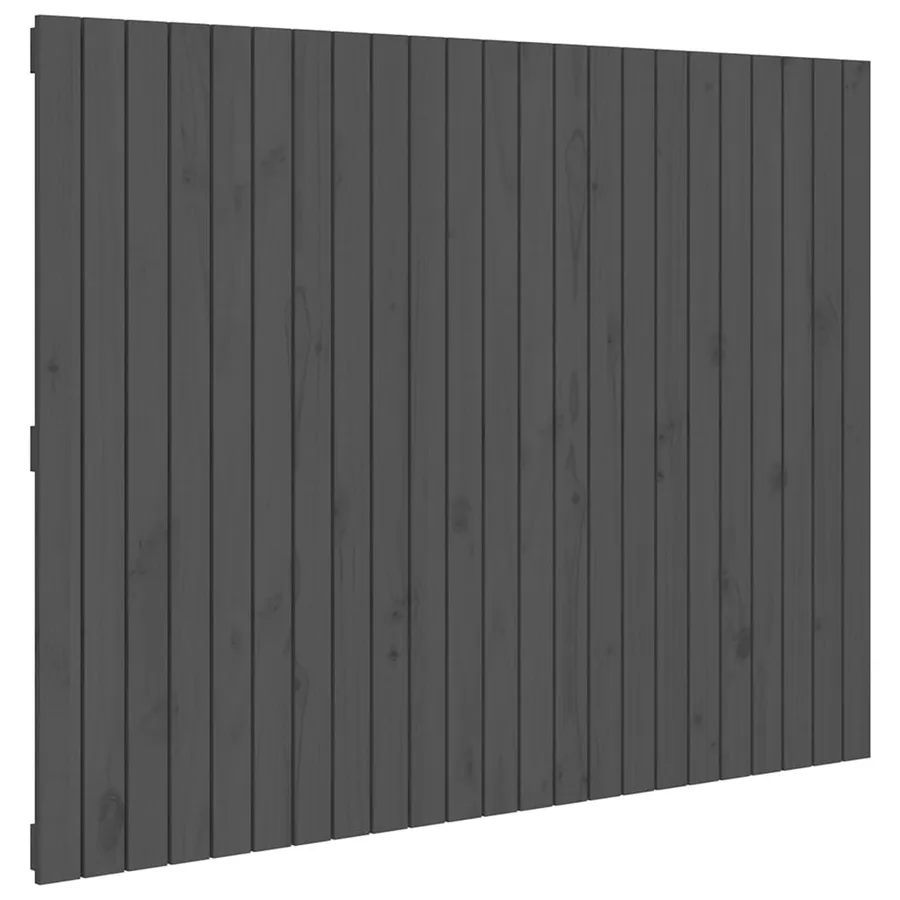 Tête de lit murale Gris 146,5x3x110 cm Bois massif de pin - 2
