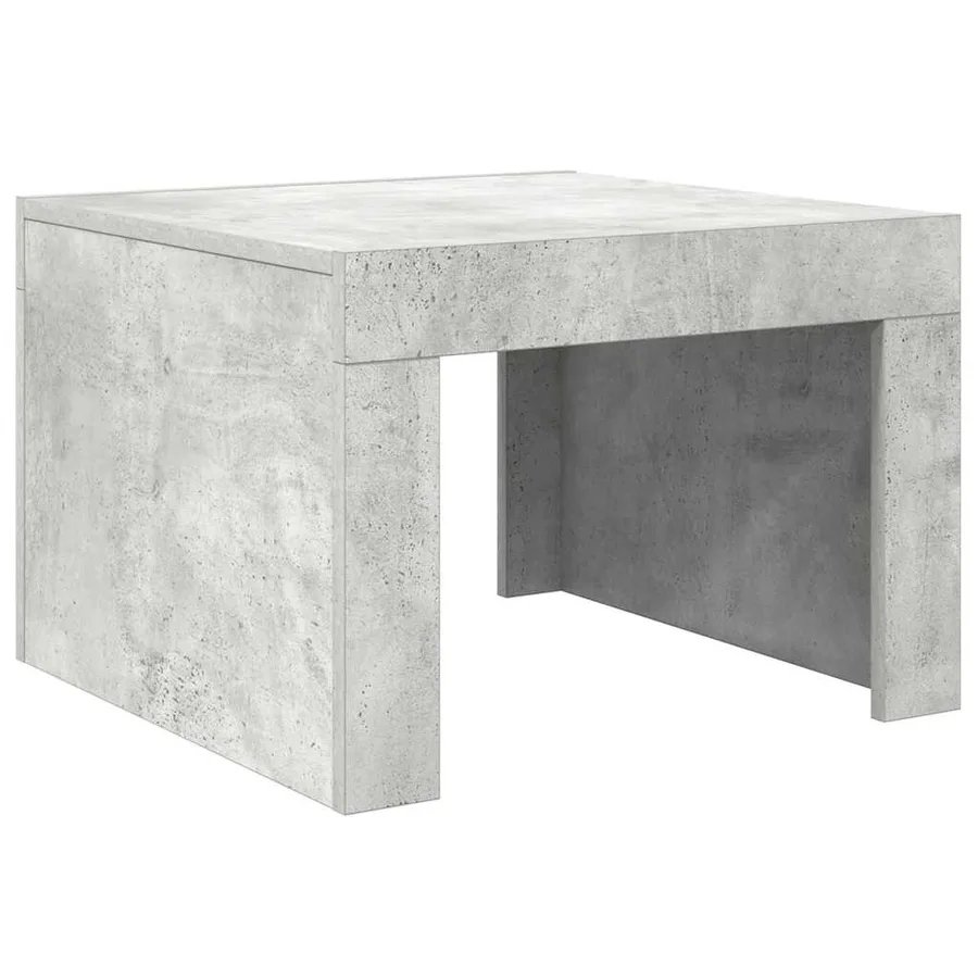 Table basse gris béton 50x50x35 cm bois d'ingénierie - 7