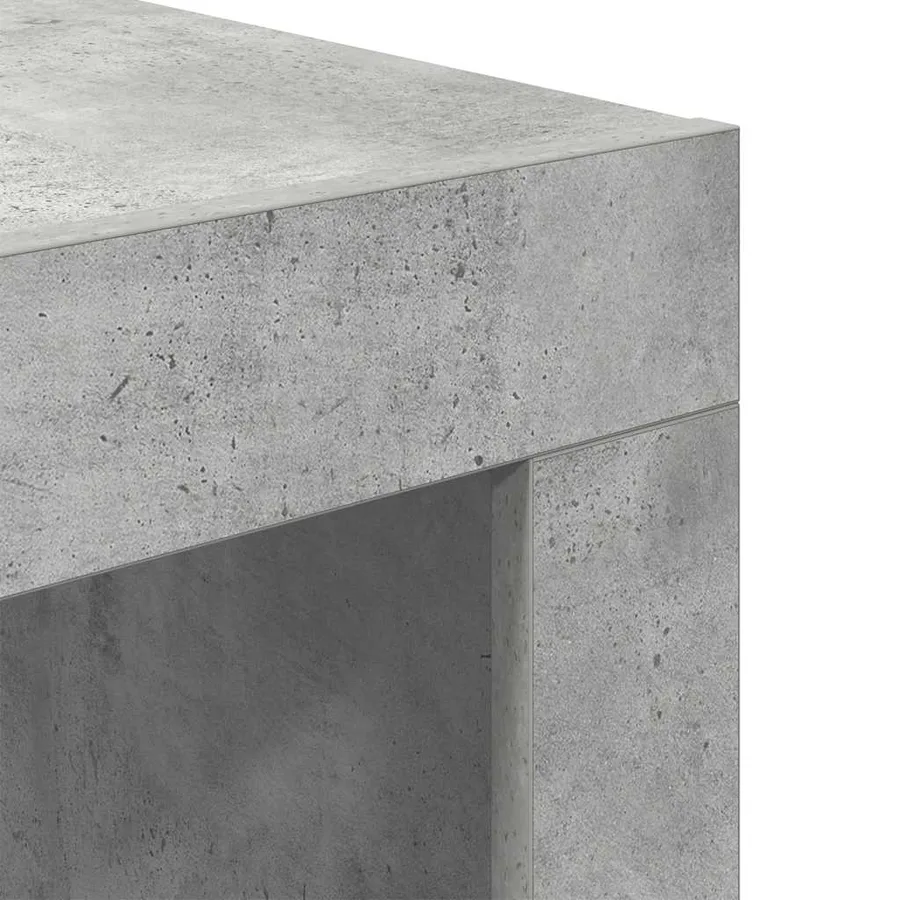 Table basse gris béton 50x50x35 cm bois d'ingénierie - 8