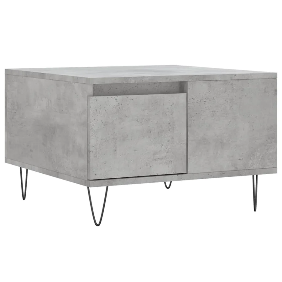 Table basse gris béton 55x55x36,5 cm bois d'ingénierie - 2