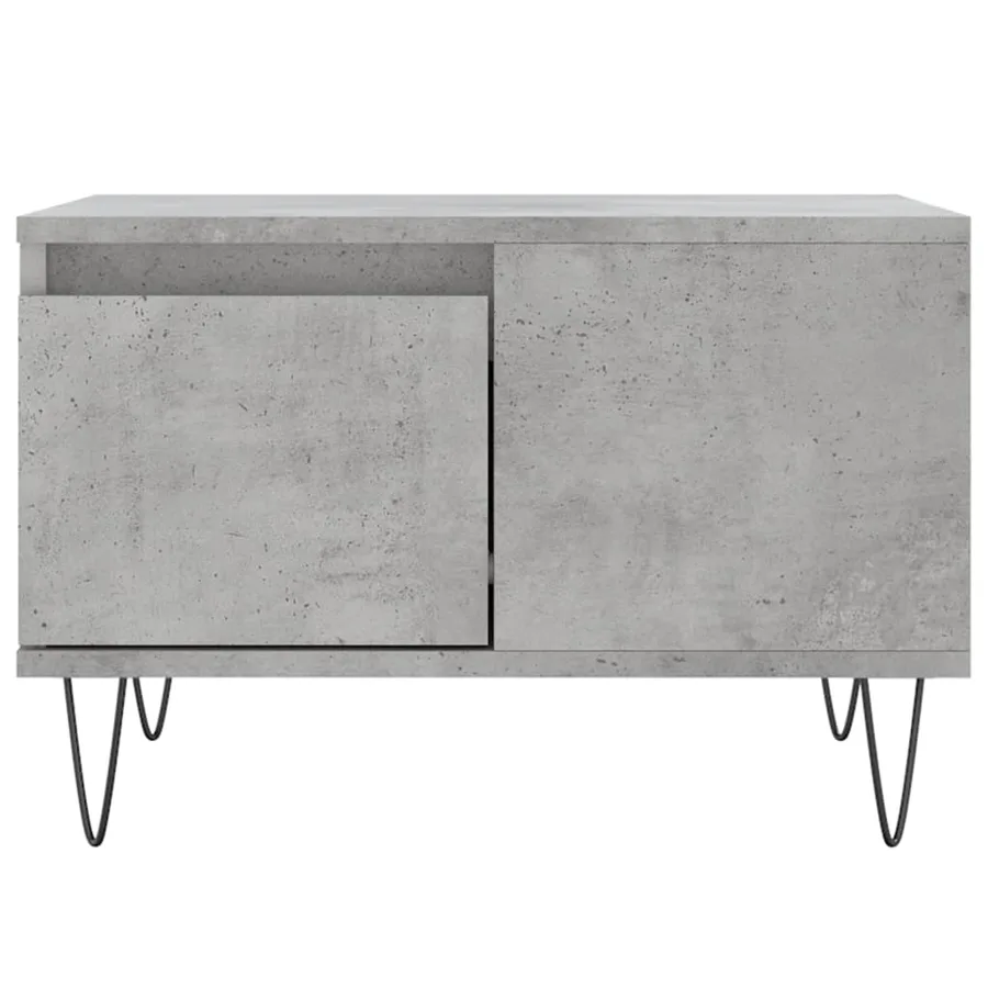 Table basse gris béton 55x55x36,5 cm bois d'ingénierie - 5