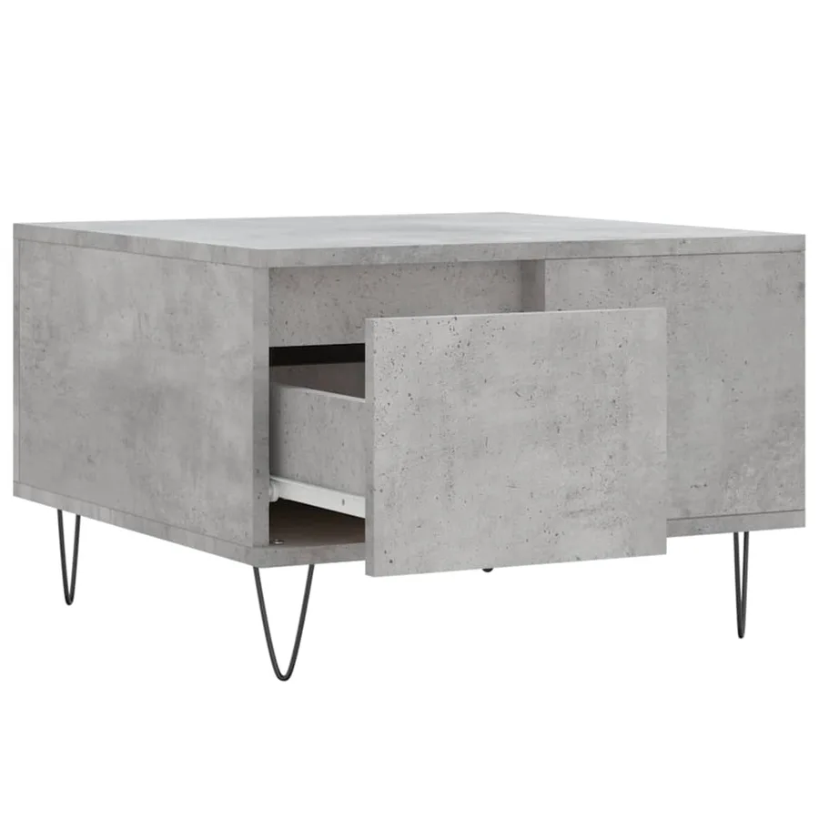 Table basse gris béton 55x55x36,5 cm bois d'ingénierie - 6