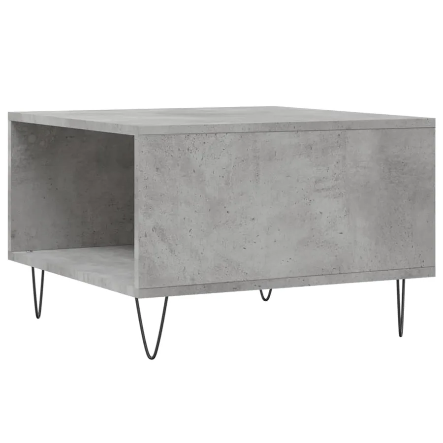 Table basse gris béton 55x55x36,5 cm bois d'ingénierie - 8