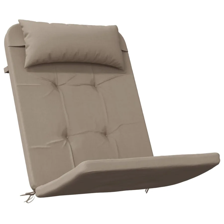 Coussins de chaise adirondack lot de 2 taupe tissu oxford - 3