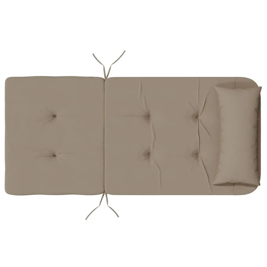 Coussins de chaise adirondack lot de 2 taupe tissu oxford - 8