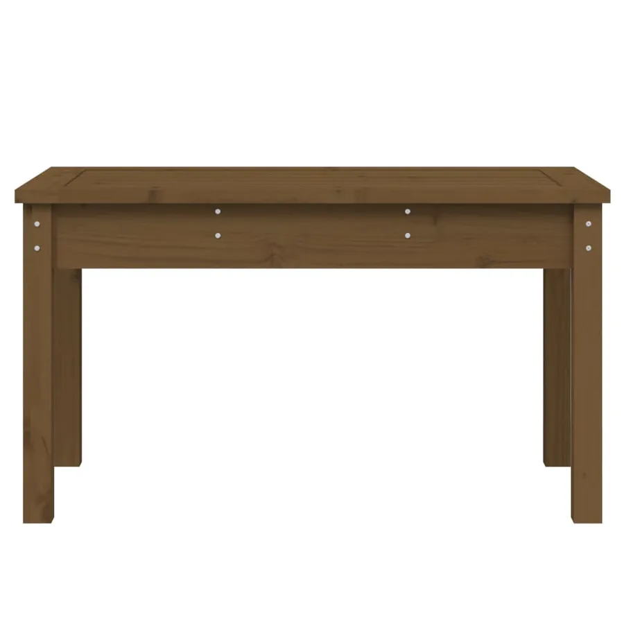 Banc de jardin marron miel 80x44x45 cm bois de pin massif - 4