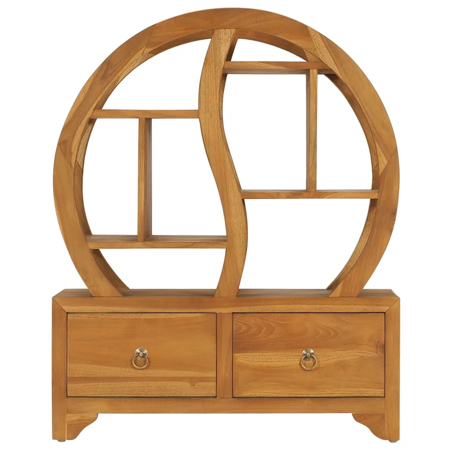 Armoire avec étagère Yin Yang 68x26x83 cm Bois de teck massif - 2