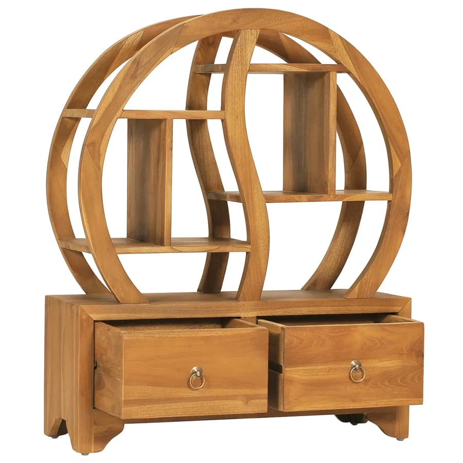 Armoire avec étagère Yin Yang 68x26x83 cm Bois de teck massif - 3
