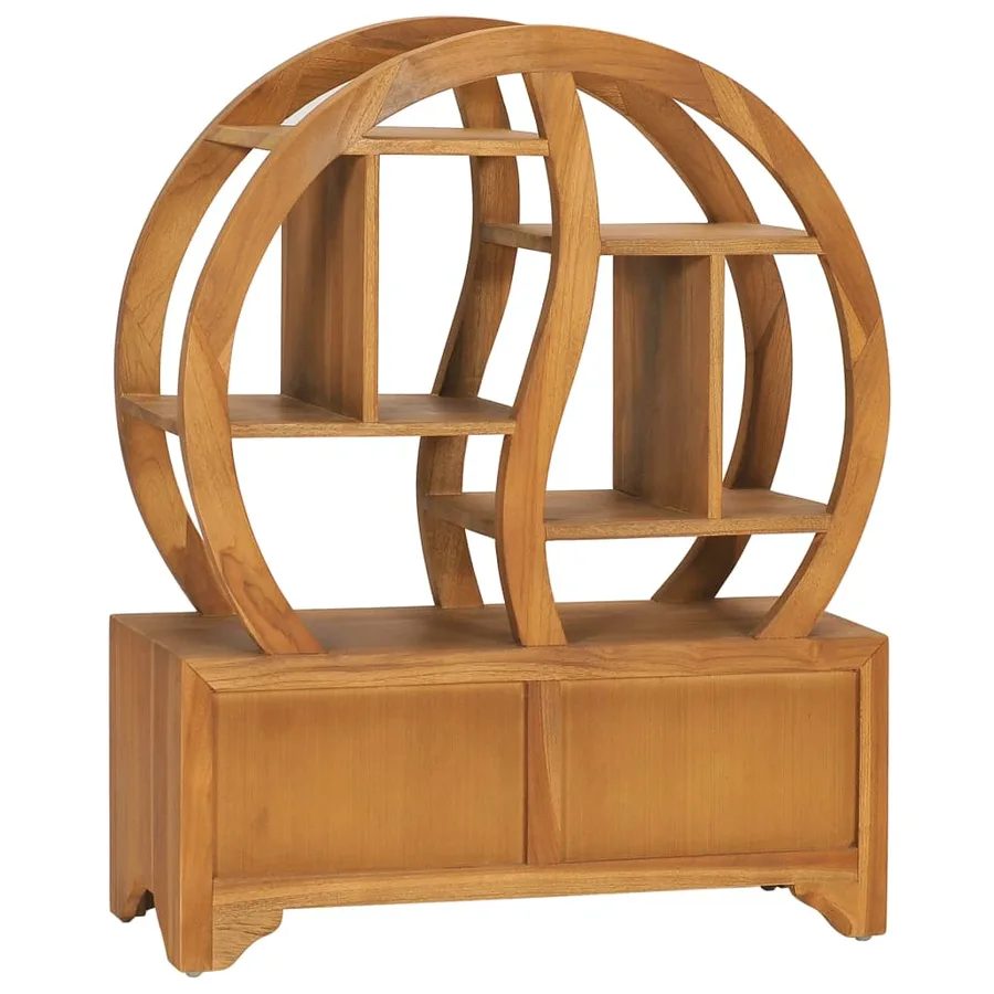 Armoire avec étagère Yin Yang 68x26x83 cm Bois de teck massif - 5