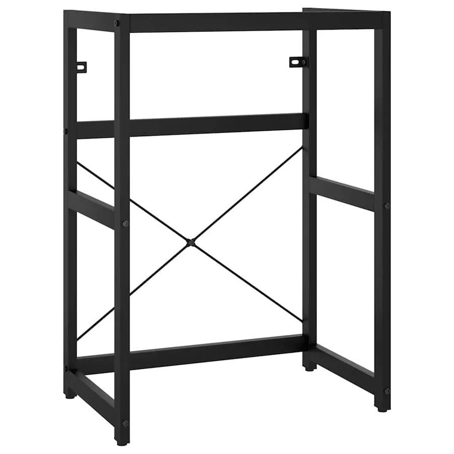 Cadre de lavabo de salle de bain Noir 59x38x83 cm Fer - 2
