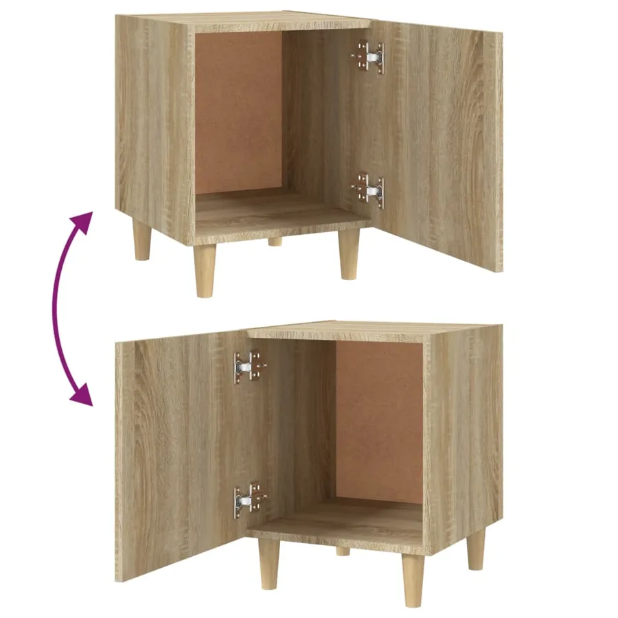 Tables de chevet 2 pcs Chêne Sonoma Bois d'ingénierie - 7