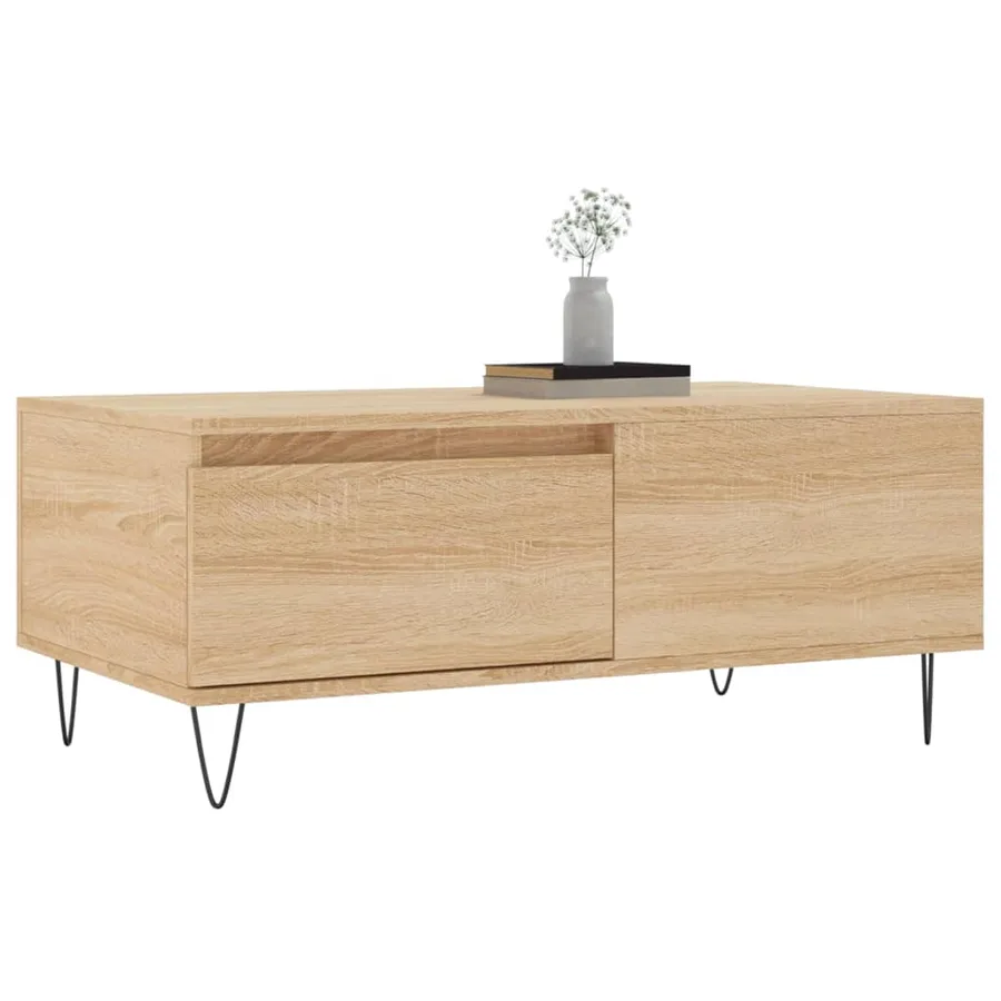 Table basse Chêne sonoma 90x50x36,5 cm Bois d'ingénierie - 4