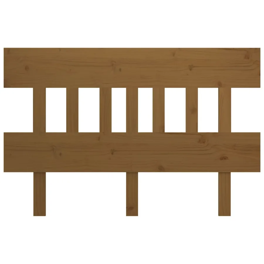Tête de lit Marron miel 203,5x3x81 cm Bois massif de pin - 3
