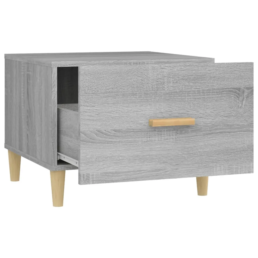 Table basse Sonoma gris 50x50x40 cm Bois d'ingénierie - 7