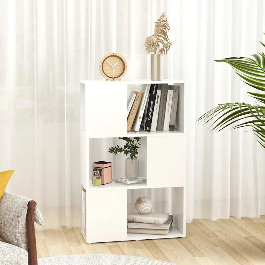 Bibliothèque/Séparateur de pièce Blanc 60x24x94 cm - 3