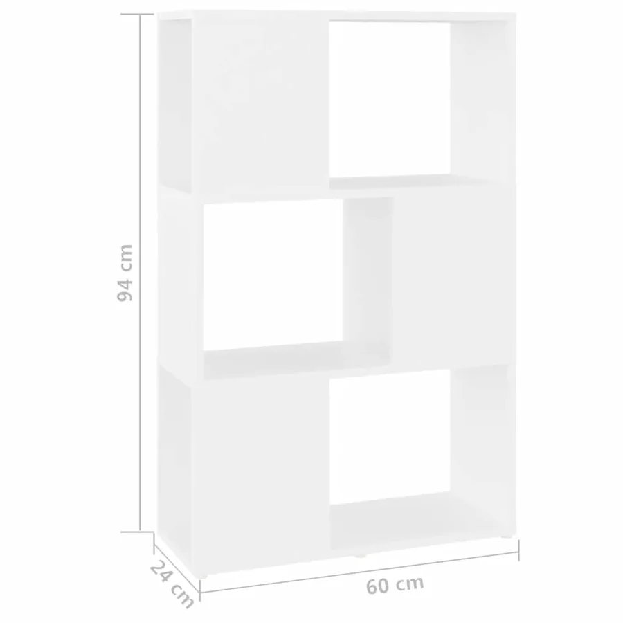 Bibliothèque/Séparateur de pièce Blanc 60x24x94 cm - 7