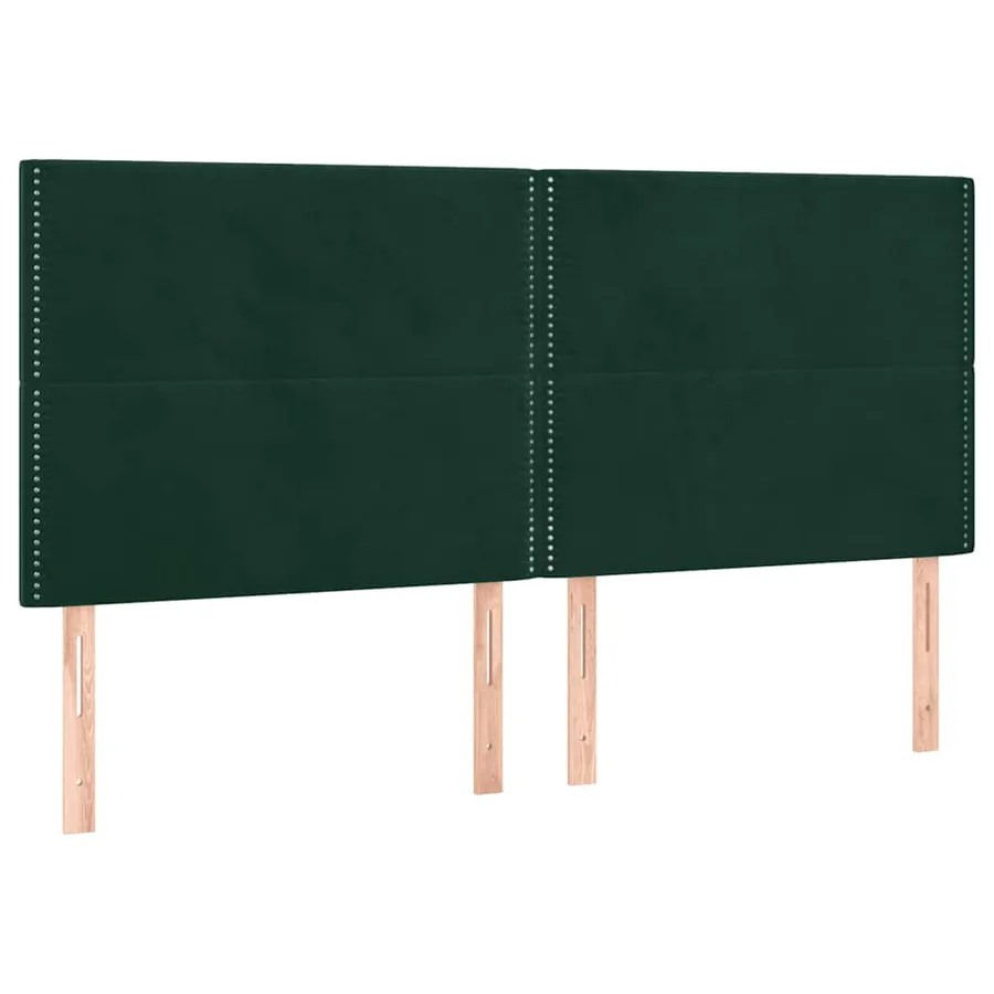 Sommier à lattes de lit matelas et LED Vert foncé 200x200 cm - 7