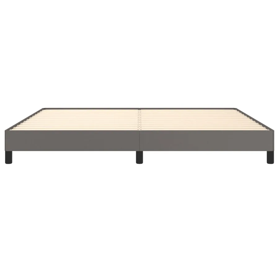 Cadre de lit sans matelas gris 200x200 cm similicuir - 5