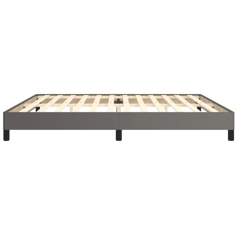 Cadre de lit sans matelas gris 200x200 cm similicuir - 6