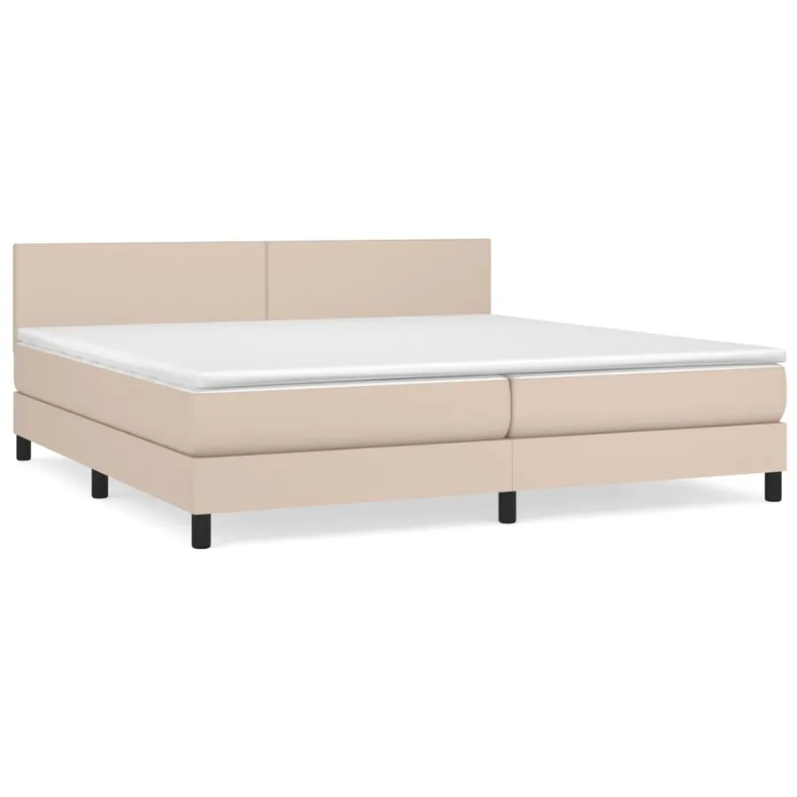Sommier à lattes de lit avec matelas Cappuccino 200x200 cm - 2
