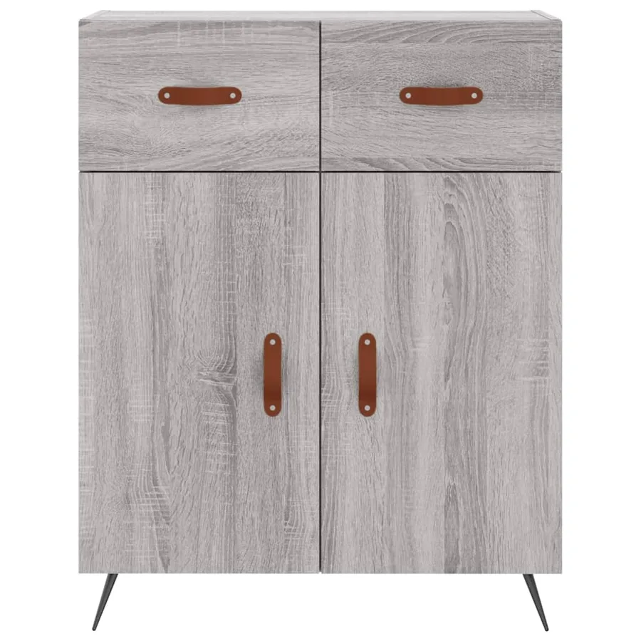 Buffet haut Sonoma gris 69,5x34x180 cm Bois d'ingénierie - 8