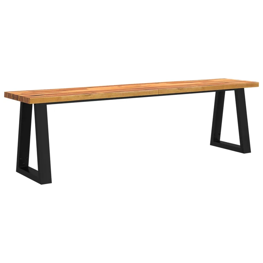 Ensemble à manger 3 pcs avec bord vivant bois massif d'acacia - 4