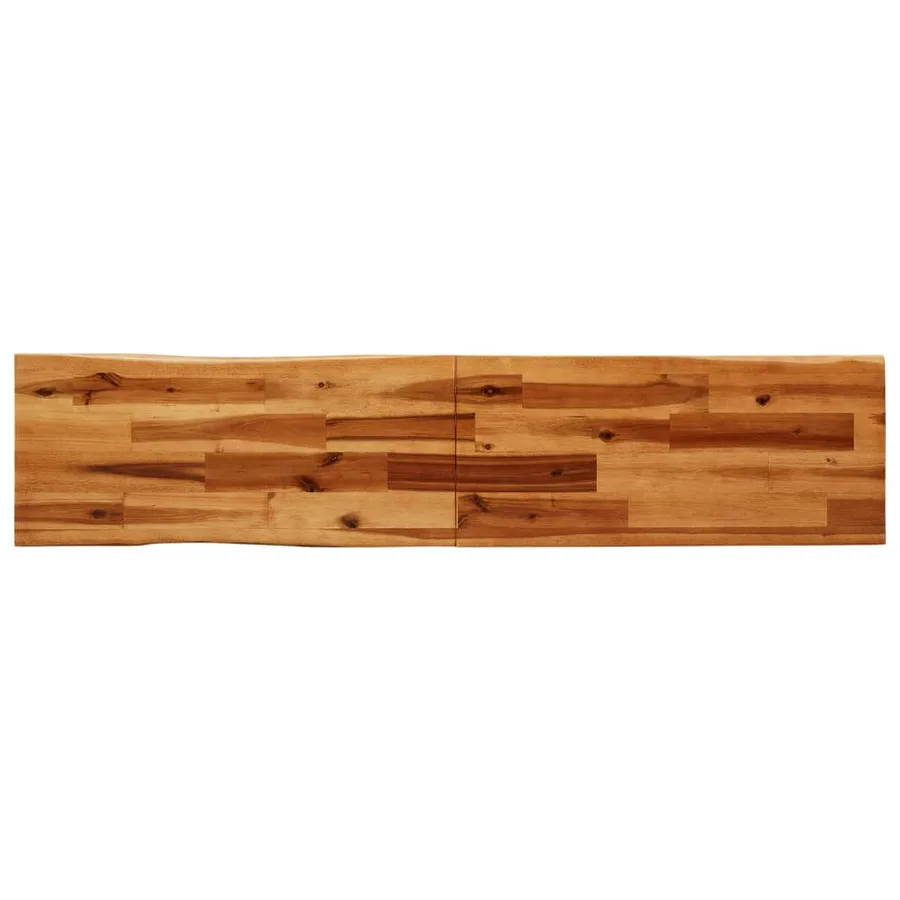 Ensemble à manger 3 pcs avec bord vivant bois massif d'acacia - 6