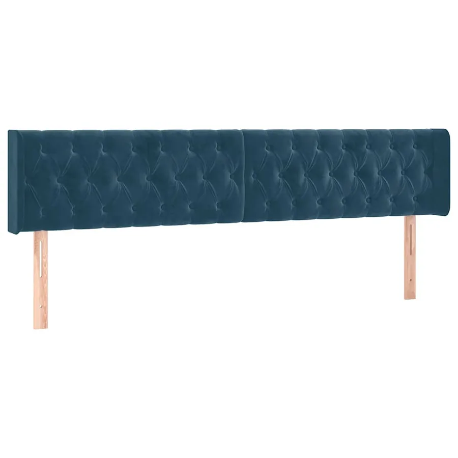 Sommier à lattes de lit et matelas Bleu foncé 200x200cm Velours - 6