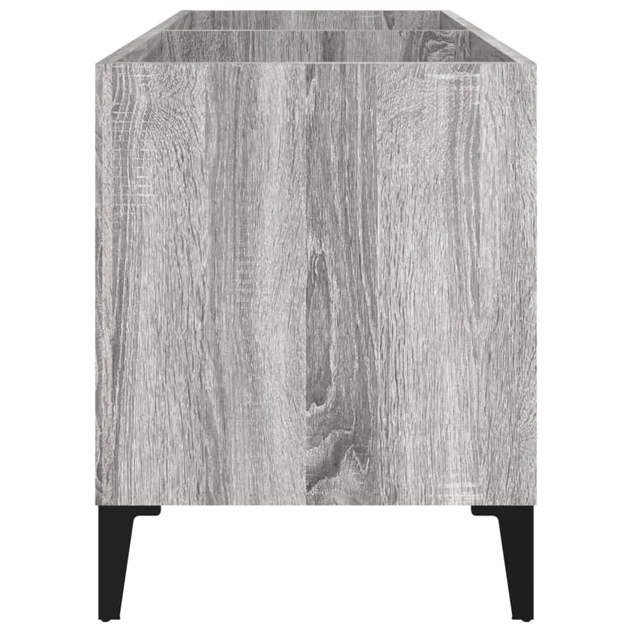 Armoire à disques sonoma gris 74,5x38x48 cm bois d'ingénierie - 6